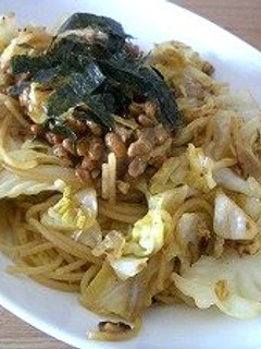 キャベツと納豆のパスタ-レシピのメイン写真