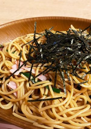 ベーコンとニラのバター醤油パスタ-レシピのメイン写真