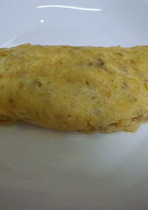 ハンバーグが変身してオムレツになりました-レシピのメイン写真