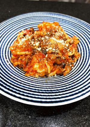 鶏肉としめじのまろやかトマト煮込み　-レシピのメイン写真