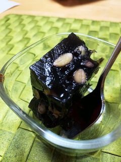 黒豆煮のリメイク 黒豆寒天 材料3つ-レシピのメイン写真