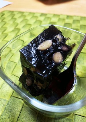 黒豆煮のリメイク 黒豆寒天 材料3つ-レシピのメイン写真
