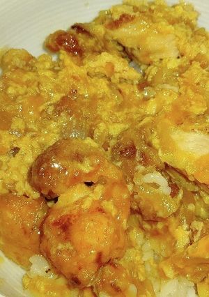 鶏の唐揚げのリメイク親子丼-レシピのメイン写真
