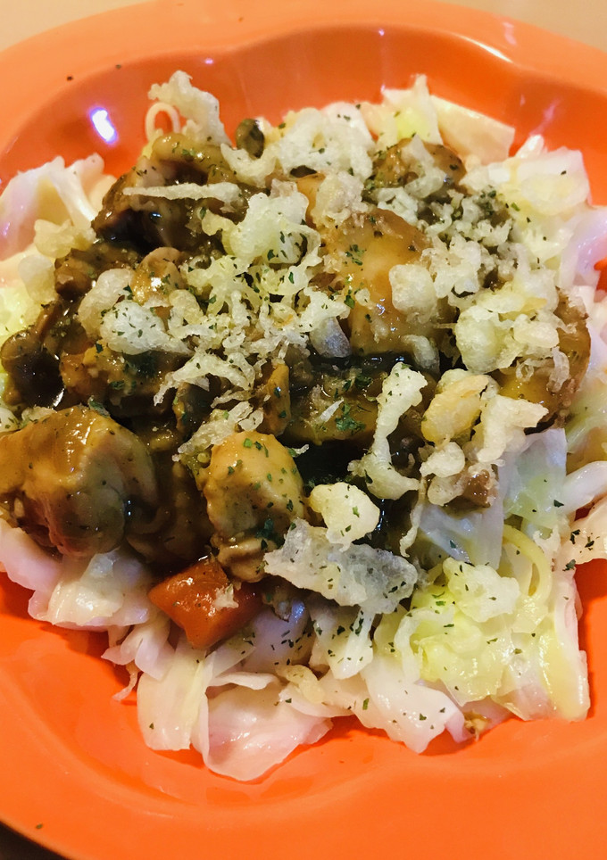 ２日目のカレー活用●揚げ玉カレー焼きそば-レシピのメイン写真