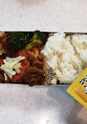 高校生弁当覚え書き41　煮込みハンバーグ-レシピのメイン写真