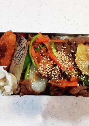 高校生弁当覚え書き42　ビビンバ丼-レシピのメイン写真