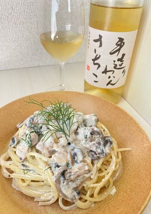 ディル香るさば缶クリームチーズパスタ-レシピのメイン写真