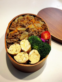 のっけ弁当2022.06.27牛こま炒め-レシピのメイン写真