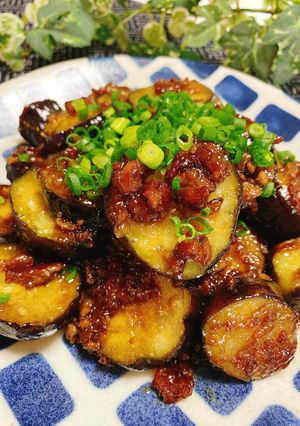 ひき肉入りなすの照り焼き-レシピのメイン写真