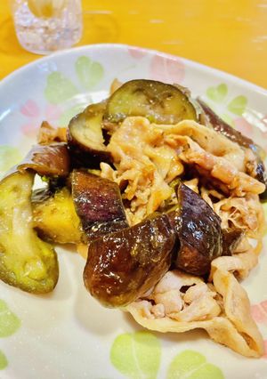 簡単!なす豚バラ/豚こまのオイぽん炒め♪-レシピのメイン写真