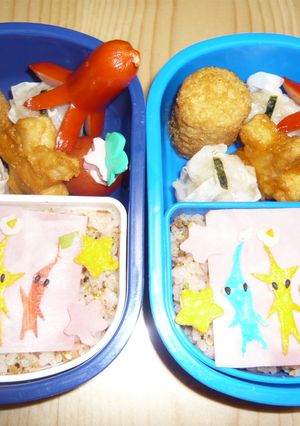 キャラ弁　ピクミン♪-レシピのメイン写真