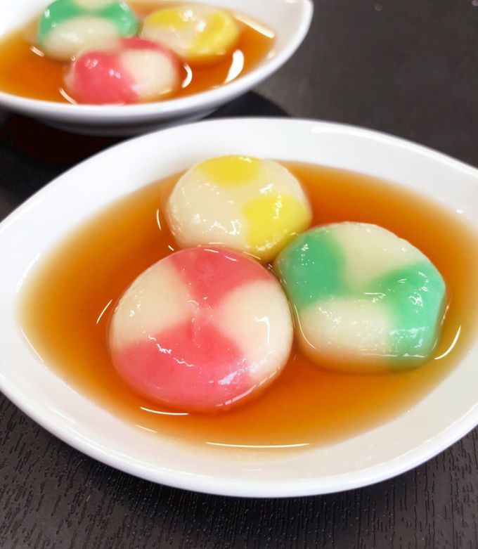 カラフル白玉 紅茶風みたらし by 岐阜県富加町とみぱん 【クックパッド