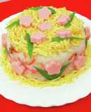 雛祭りに！魚肉ソーセージのお花ちらし寿司