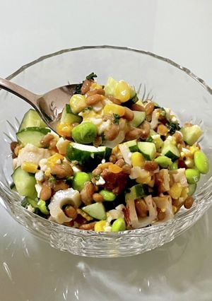 簡単♡野菜ゴロゴロ納豆サラダ♡-レシピのメイン写真