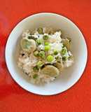 そら豆とえんどう豆のW豆ごはん