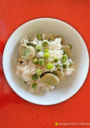 そら豆とえんどう豆のW豆ごはん-レシピのメイン写真