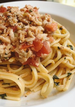 簡単！ツナとトマトと大葉のオイルパスタ-レシピのメイン写真