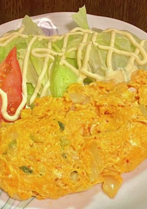 キムチ入りオムレツ-レシピのメイン写真