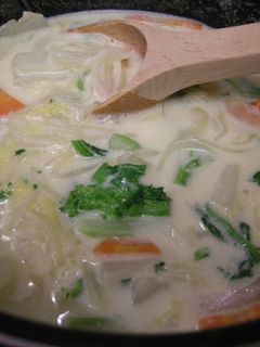 白菜と菜の花のクリーム煮-レシピのメイン写真