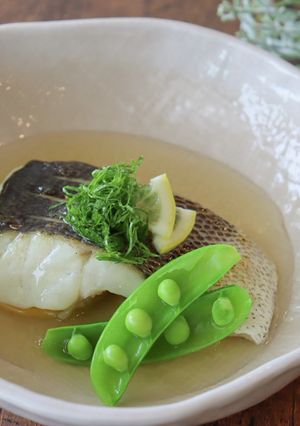 スズキのレモン蒸し青紫蘇餡かけ-レシピのメイン写真