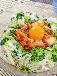 ズボラ豆苗そうめん-レシピのメイン写真