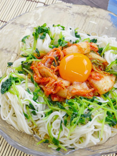 ズボラ豆苗そうめん-レシピのメイン写真