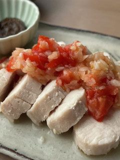 鶏ハムのトマトソースがけ-レシピのメイン写真