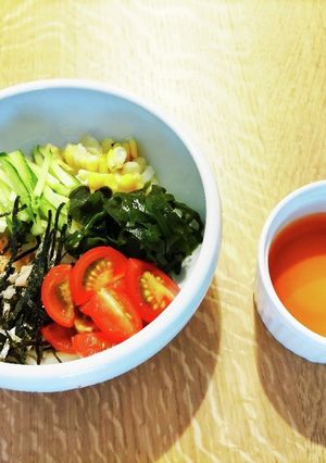 子ども向け夏野菜のぶっかけうどん-レシピのメイン写真