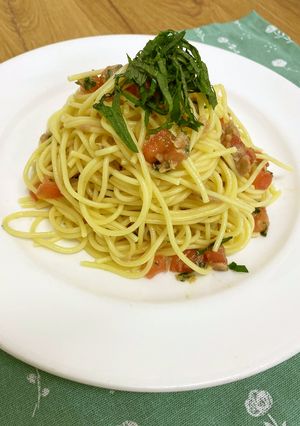 さっぱり味付けシンプル!冷製トマトパスタ-レシピのメイン写真