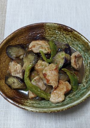 茄子と鶏胸肉と甘長唐辛子のさっぱり煮-レシピのメイン写真