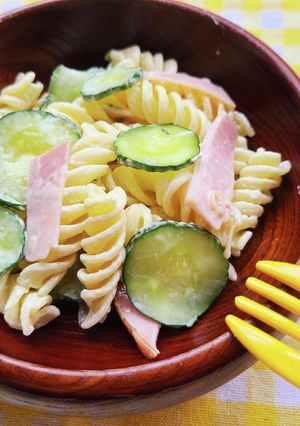 子ども喜ぶ！朝どれきゅうりでパスタサラダ-レシピのメイン写真