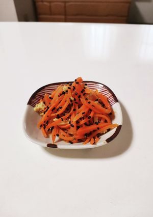 にんじんのさっぱり黒ごま炒め-レシピのメイン写真
