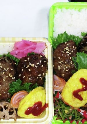 【夫婦弁当232】肉巻き舞茸と金平ごぼう-レシピのメイン写真