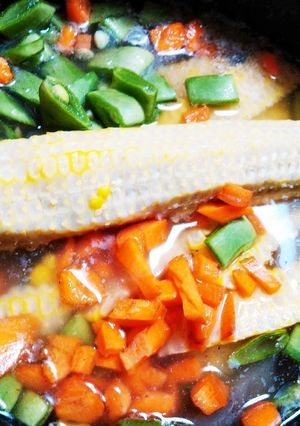ベビーホタテととうもろこし飯（玄米入）-レシピのメイン写真