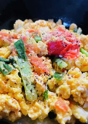 リコピン吸収力アップ！トマトと卵の炒め物-レシピのメイン写真