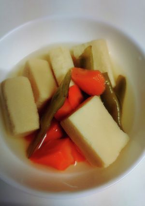高野豆腐と人参の煮物-レシピのメイン写真