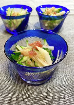 サッパリ〜♪きゅうりと大根の梅なめ茸和え-レシピのメイン写真