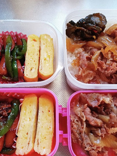旦那、娘弁当(6/28息子はテスト期間)-レシピのメイン写真