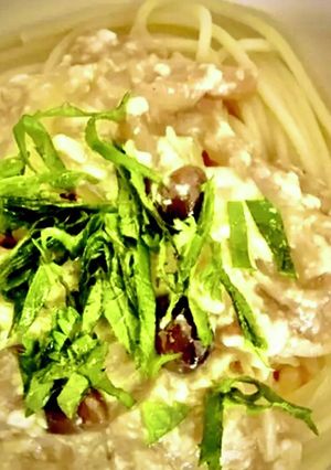 濃厚*キノコ&豆腐ソースの冷製パスタ-レシピのメイン写真