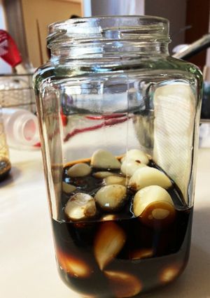 ニンニクのピリ辛ハチミツ醤油漬け-レシピのメイン写真