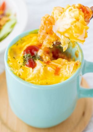 レンジで♪ふわとろマグカップオムライス-レシピのメイン写真