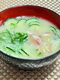 冷た〜いお味噌汁はいかが?-レシピのメイン写真