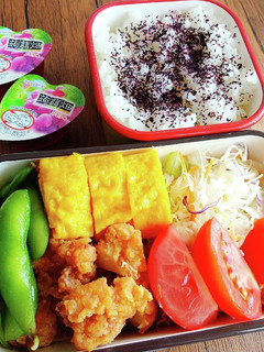 手抜き&時短の自分弁当☆唐揚げ弁当-レシピのメイン写真