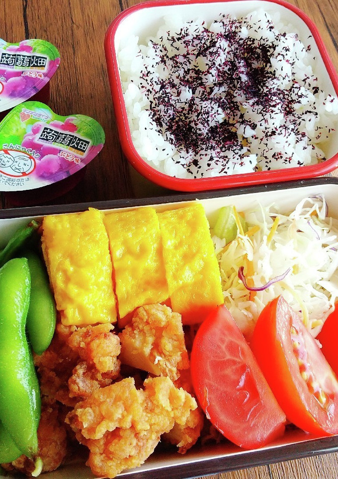手抜き＆時短の自分弁当☆唐揚げ弁当-レシピのメイン写真