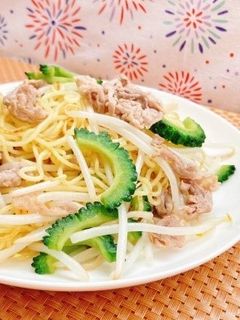 ゴーヤと豚肉の塩焼きそば-レシピのメイン写真