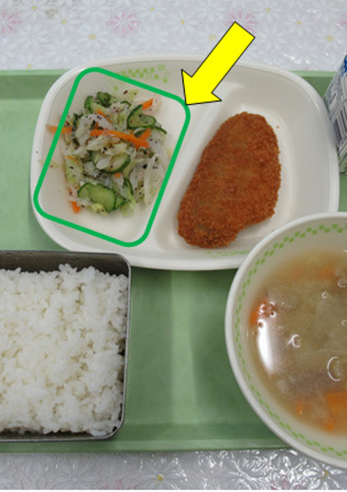 【学校給食】キャベツの減塩ゆかり和え-レシピのメイン写真