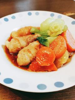 豚生姜焼き用肉のロールすき焼き煮-レシピのメイン写真