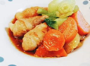 豚生姜焼き用肉のロールすき焼き煮-レシピのメイン写真