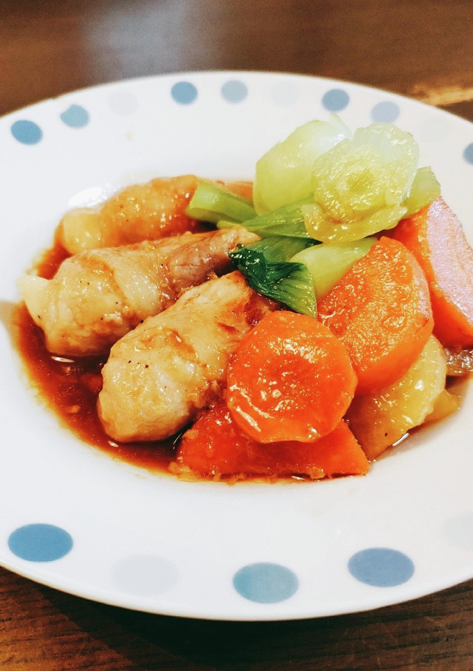 豚生姜焼き用肉のロールすき焼き煮-レシピのメイン写真