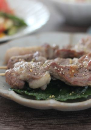 おうち居酒屋♪豚ガーリックの串焼き-レシピのメイン写真